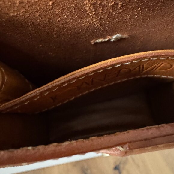 Joan David Small Leather Crossbody Camera Bag – Real Brass Hardware, Boho Chic - Picture 14 of 15